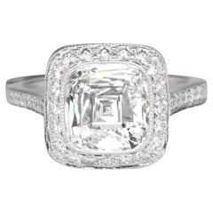 Tiffany & Co. Platinum Legacy 1.44 Carat Cushion Ideal Cut Diamond Ring