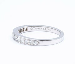 Tiffany & Co Platinum Legacy Channel Half Circle Diamond Eternity .27ct Ring