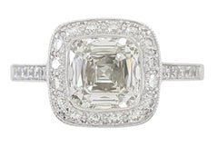 Tiffany & Co. Platinum Legacy Cushion Brilliant Cut Diamond Engagement Ring
