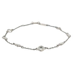 Tiffany & Co Platinum Link Bracelet with 1.26 Carat Round F-VS Diamonds