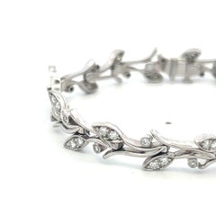 Tiffany & Co Pulsera de eslabones de platino con diamantes redondos F VS de 1,35 quilates