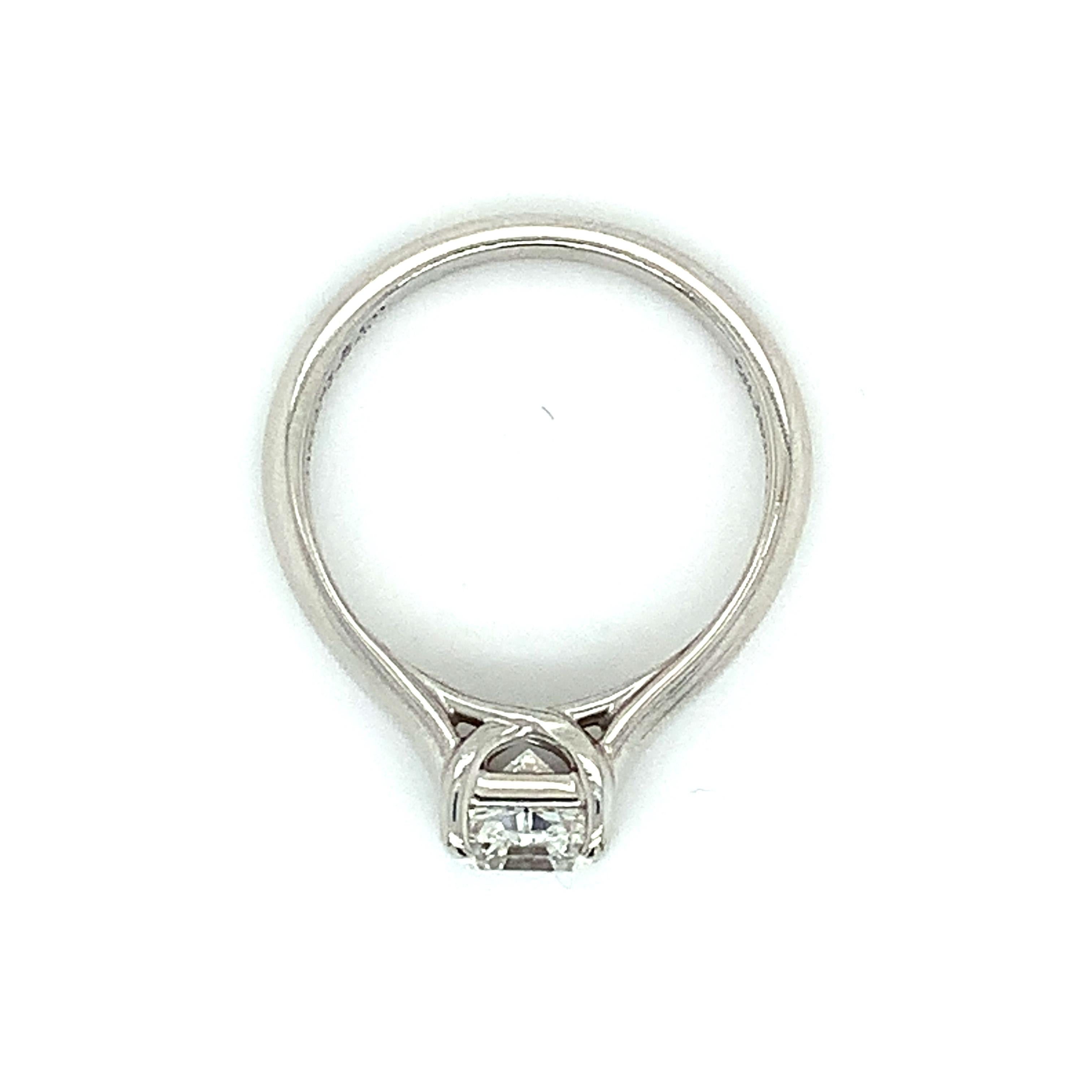 Radiant Cut Tiffany & Co. Platinum LUCIDA 1.26CT G/VS1 Solitaire Diamond Engagement Ring