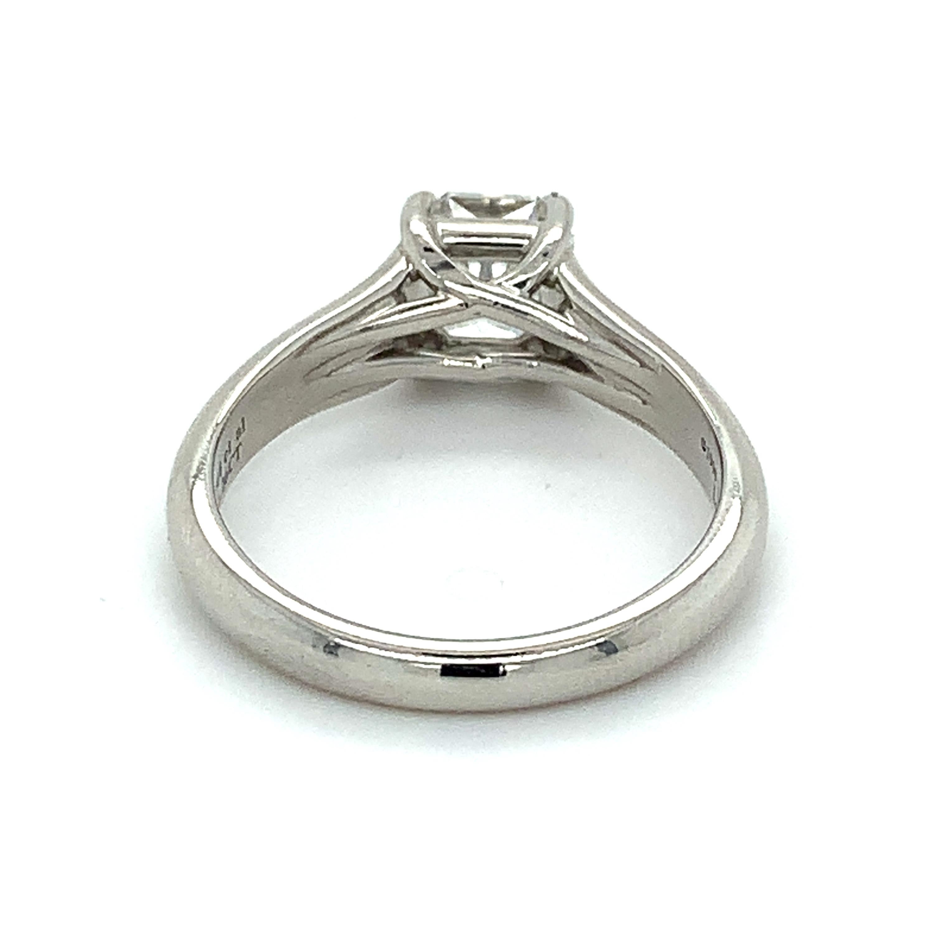 Tiffany & Co. Platinum LUCIDA 1.26CT G/VS1 Solitaire Diamond Engagement Ring 2