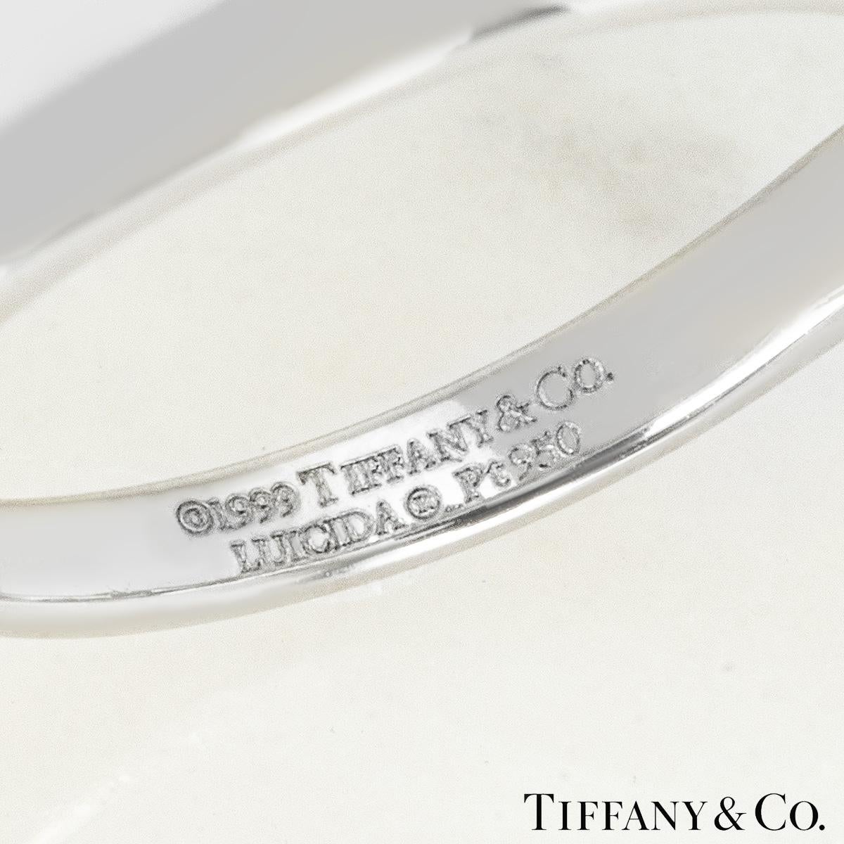 Tiffany & Co. Platinum Lucida Cut Diamond Ring 0.53 Carat H/VVS1 1