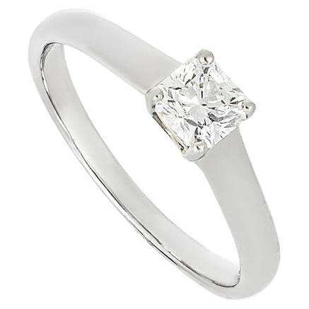 Tiffany & Co. Platinum Lucida Cut Diamond Ring 0.53 Carat H/VVS1