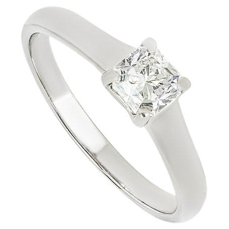 Tiffany & Co. Platinum Lucida Cut Diamond Ring 0.66ct H/VVS1