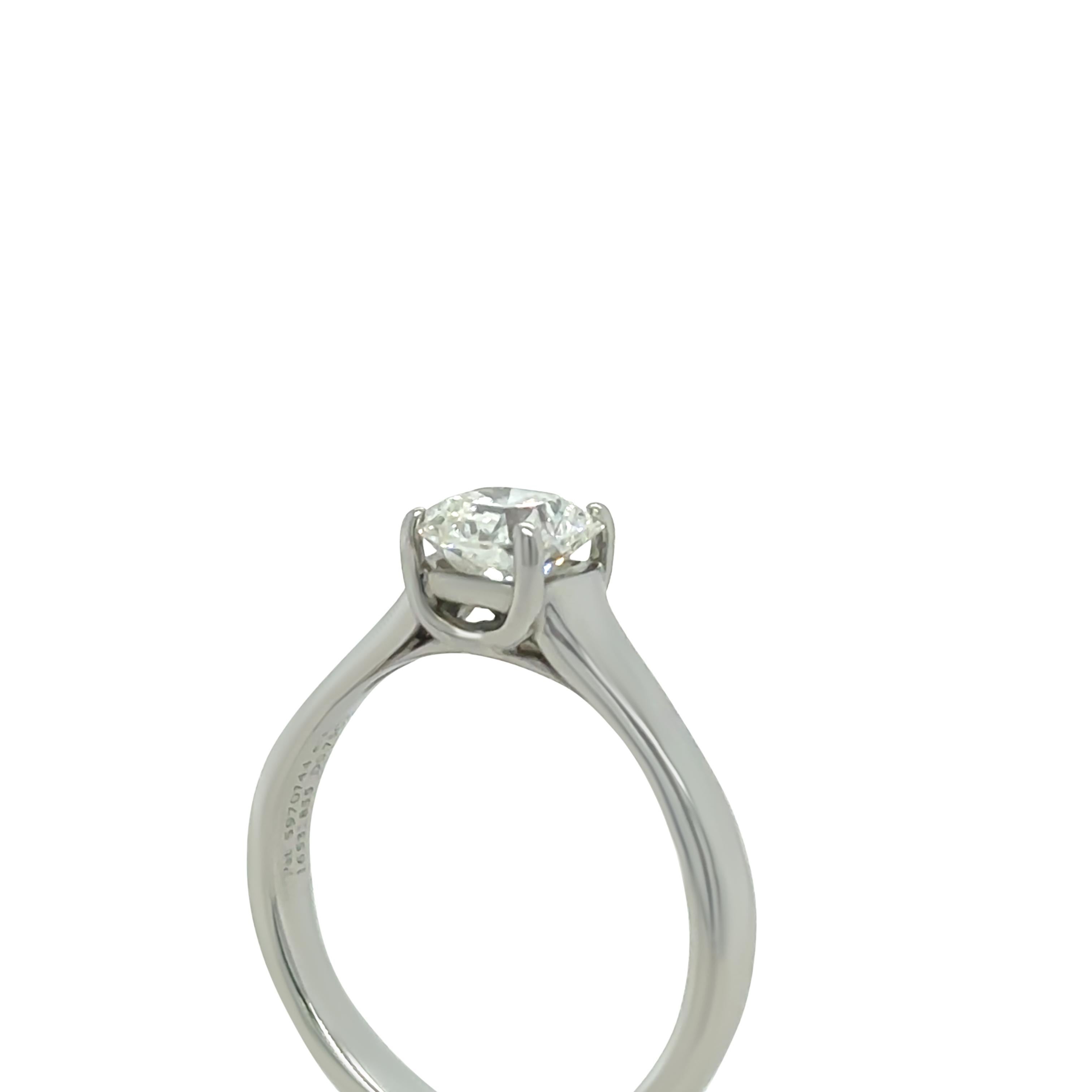 Tiffany & Co Platinum Lucida Cut Diamond Ring 0.75ct For Sale 1