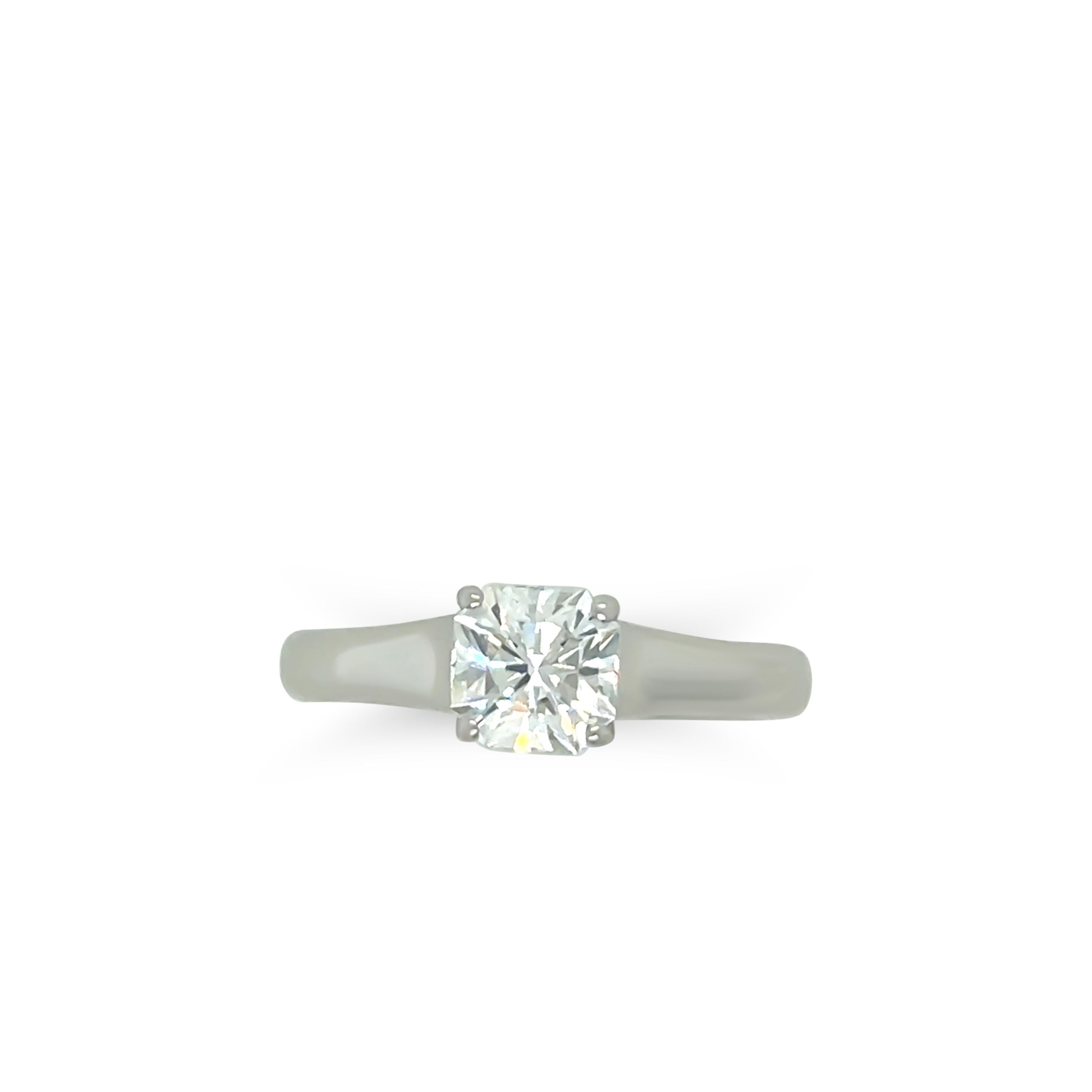 Tiffany & Co Platinum Lucida Cut Diamond Ring 0.75ct For Sale 2