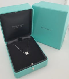 Tiffany & Co. Platinum LUCIDA Diamond Solitaire Necklace