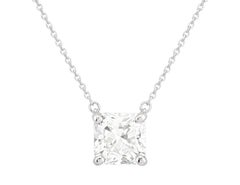 Tiffany & Co. Platinum LUCIDA Diamond Solitaire Necklace