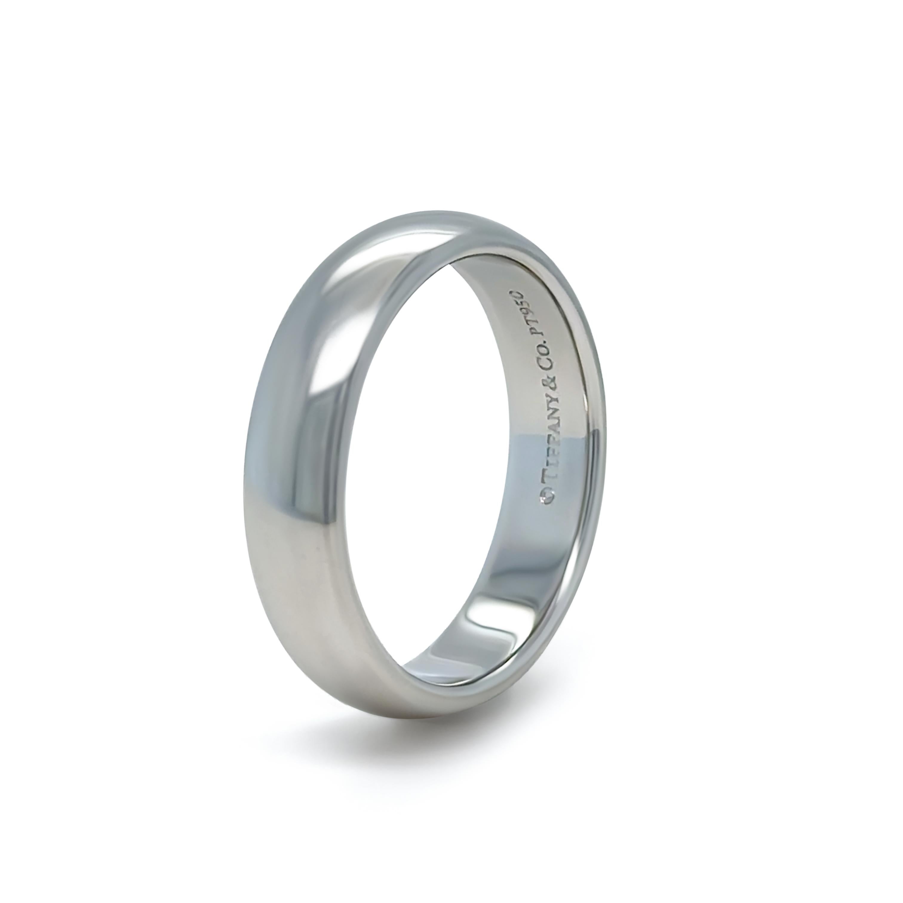 Tiffany & Co Platinum Lucida Wedding Band 7.58g For Sale 2