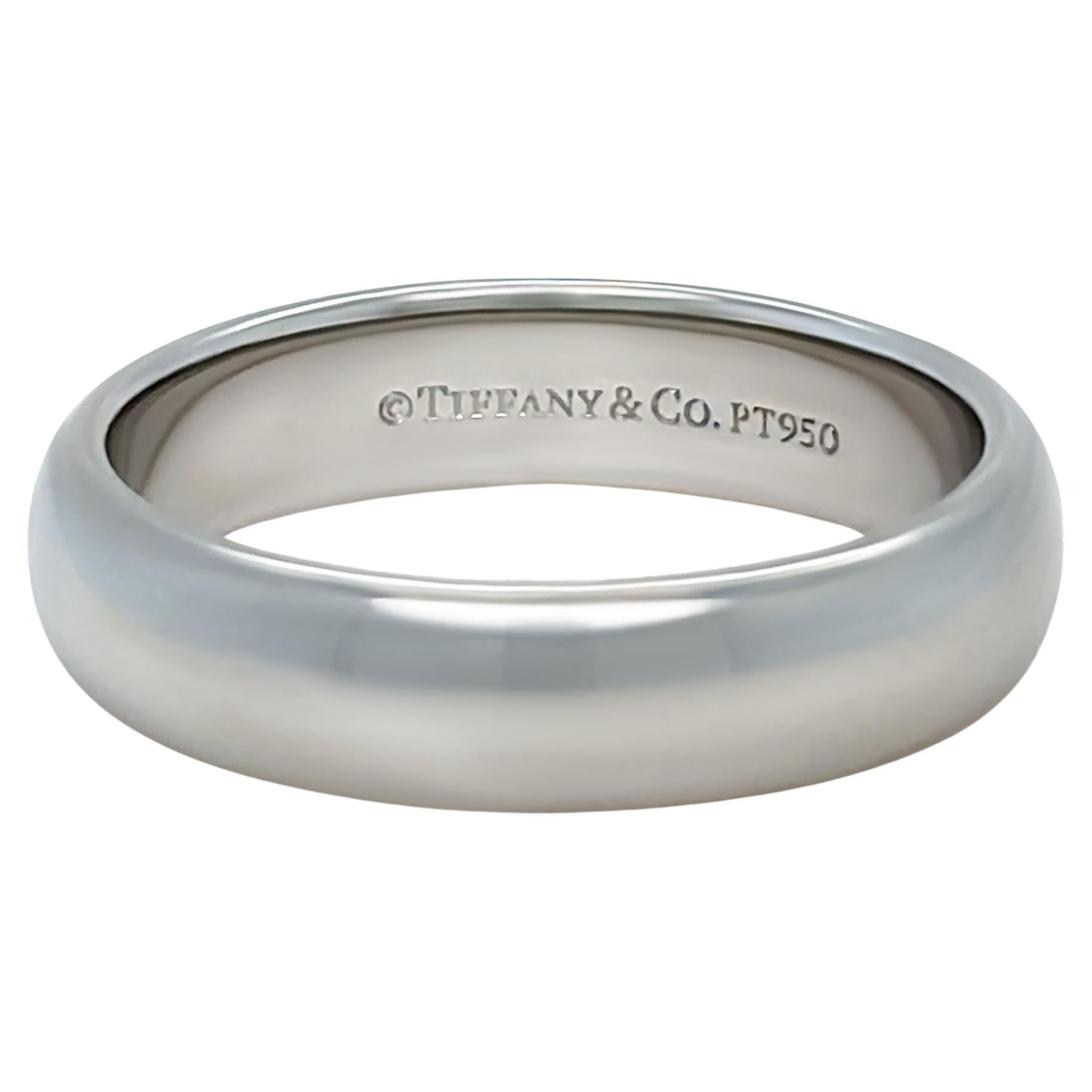 Tiffany & Co Platinum Lucida Wedding Band 7.58g