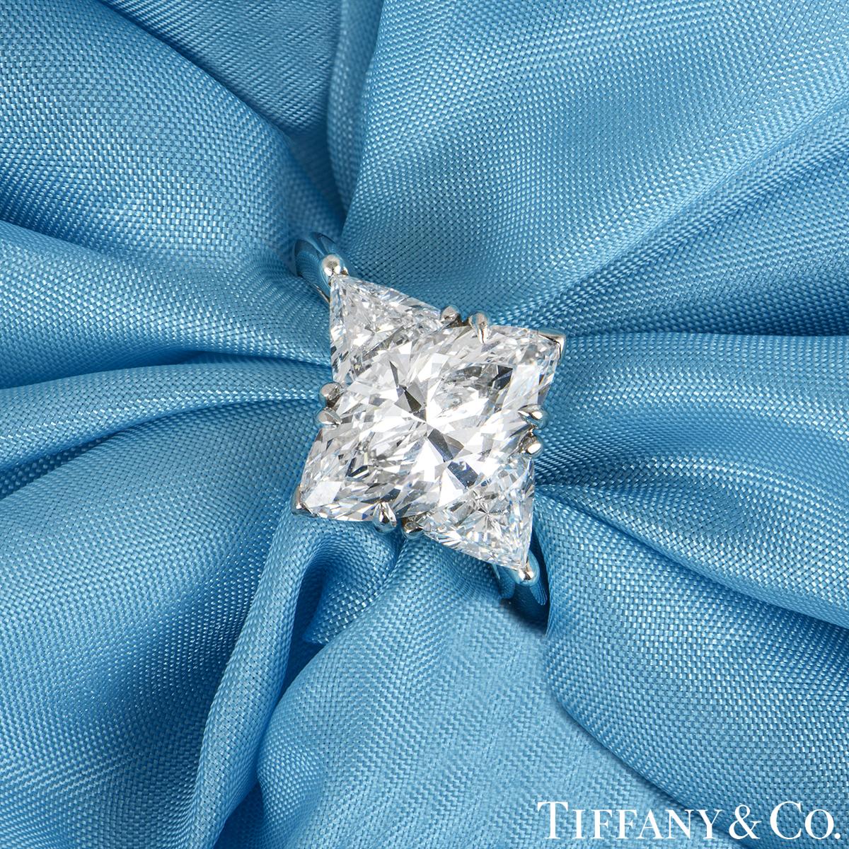 Tiffany & Co. Platinum Marquise Cut Diamond Ring 2.38ct D/IF 2
