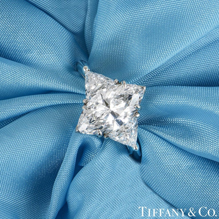 Tiffany & Co. Platinum Marquise Cut Diamond Ring 2.38ct D/IF For Sale 5