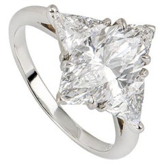 Tiffany & Co. Platinum Marquise Cut Diamond Ring 2.38ct D/IF