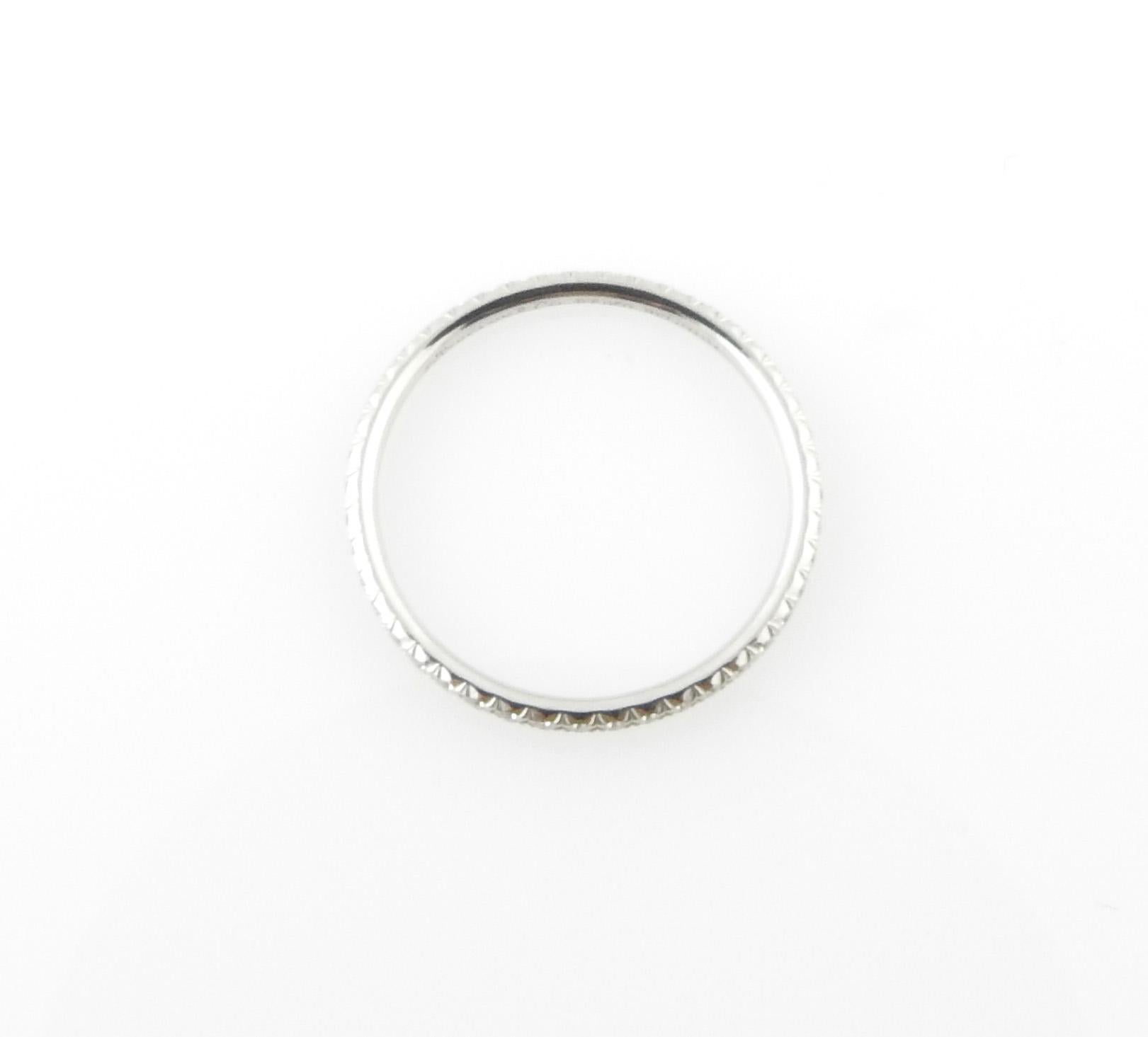 Tiffany & Co. Platinum Metro Eternity Band w/Box In Good Condition In Washington Depot, CT