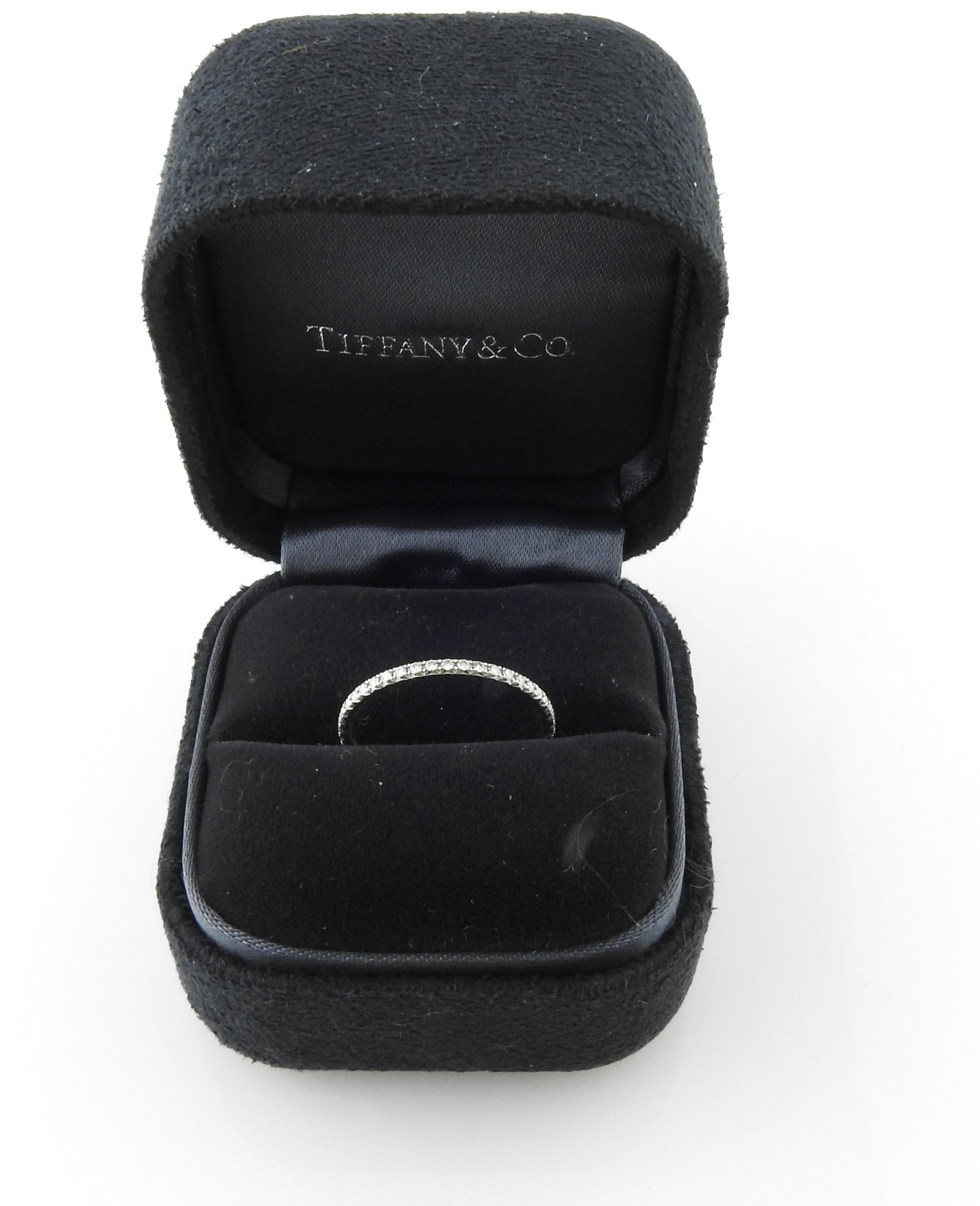 Tiffany & Co. Platinum Metro Eternity Band w/Box 3