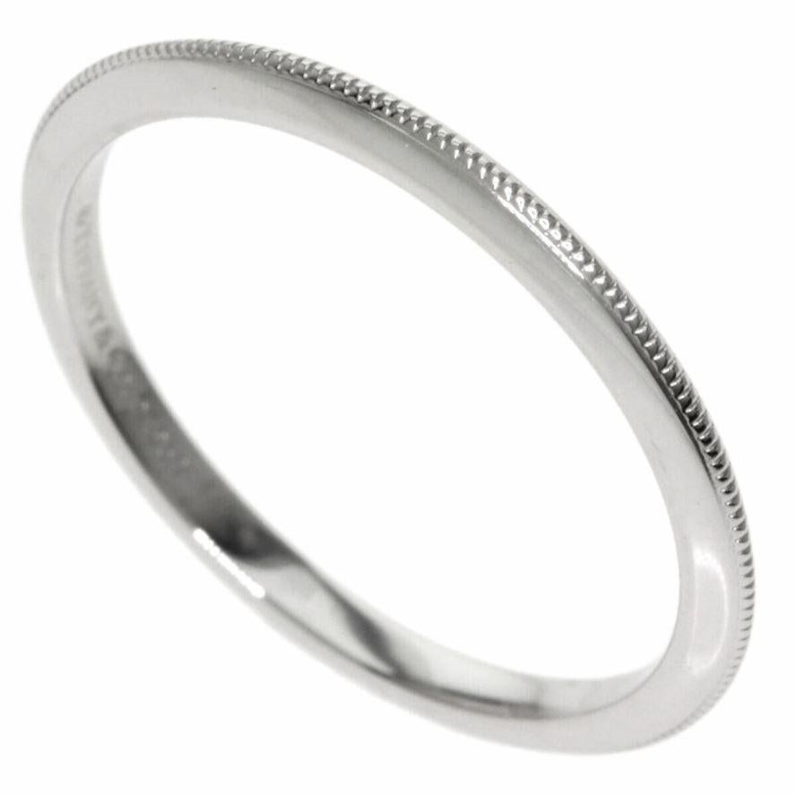 TIFFANY & Co. Platinum Milgrain Edge Wedding Band Ring 8.5

Metal: Platinum 
Size: 8.5
Band Width: 1.63mm
Weight: 2.50 grams 
Hallmark: ©TIFFANY&CO. PT950 

Authenticity Guaranteed 