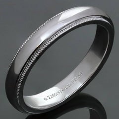 Tiffany & Co. Platinum Milgrain Men's Wedding Band Ring