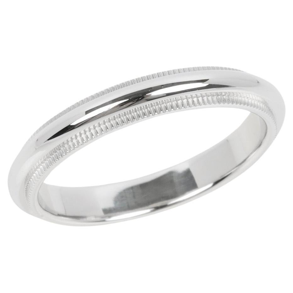Tiffany & Co. Platinum Milgrain Wedding Band Ring