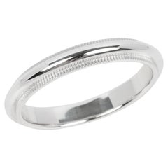 Tiffany & Co. Platin Milgrain Hochzeit Band Ring