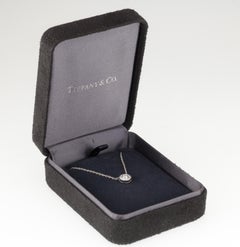 Tiffany & Co Platinum Mini Circlet Diamond Pendant W/ Box and Case TCW, 0.12 Ct