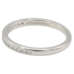 Tiffany & Co. Platinum Natural Diamond Channel Set Band Wedding Ring