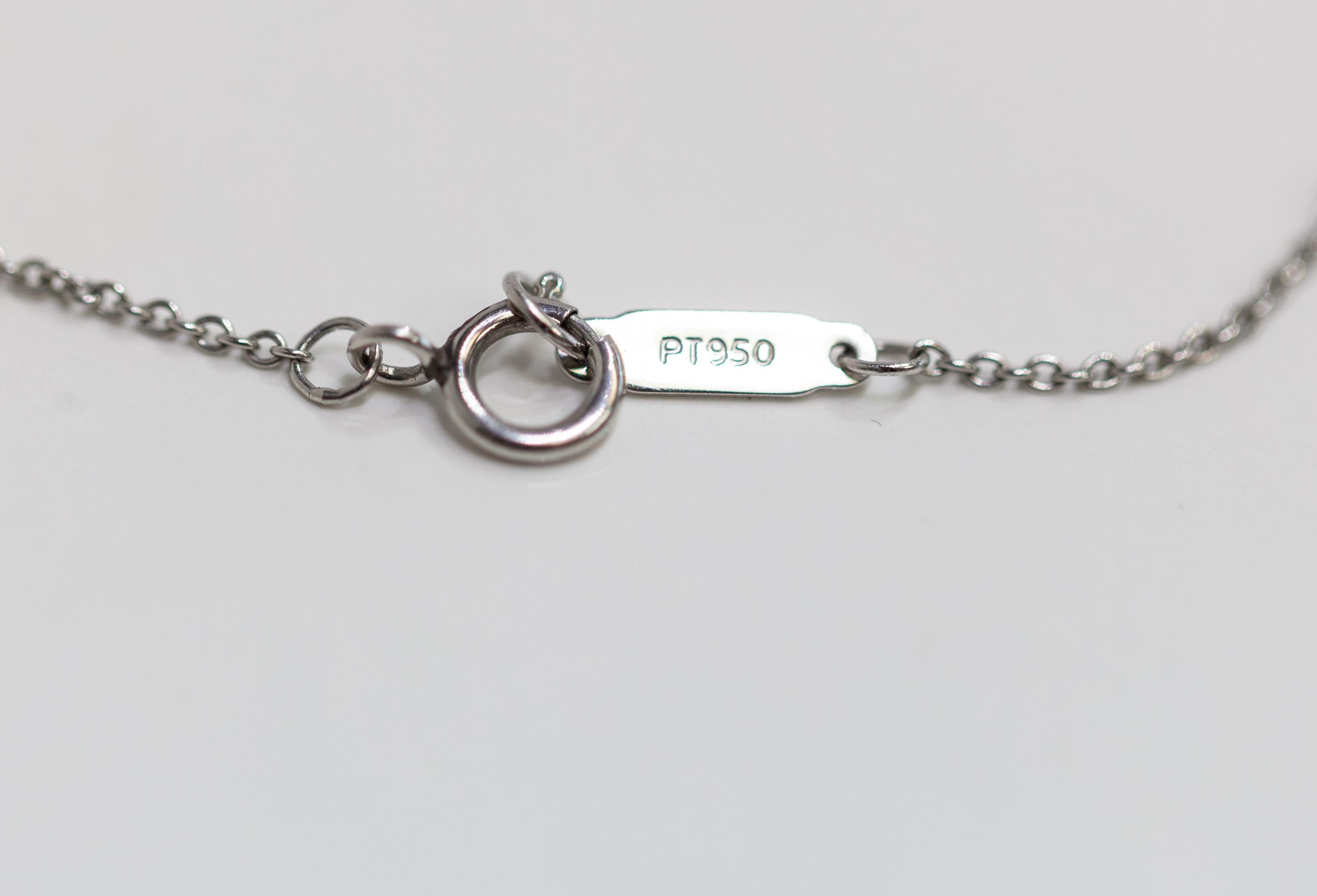 Tiffany & Co. Platin-Halskette mit Diamant-Anhänger 1