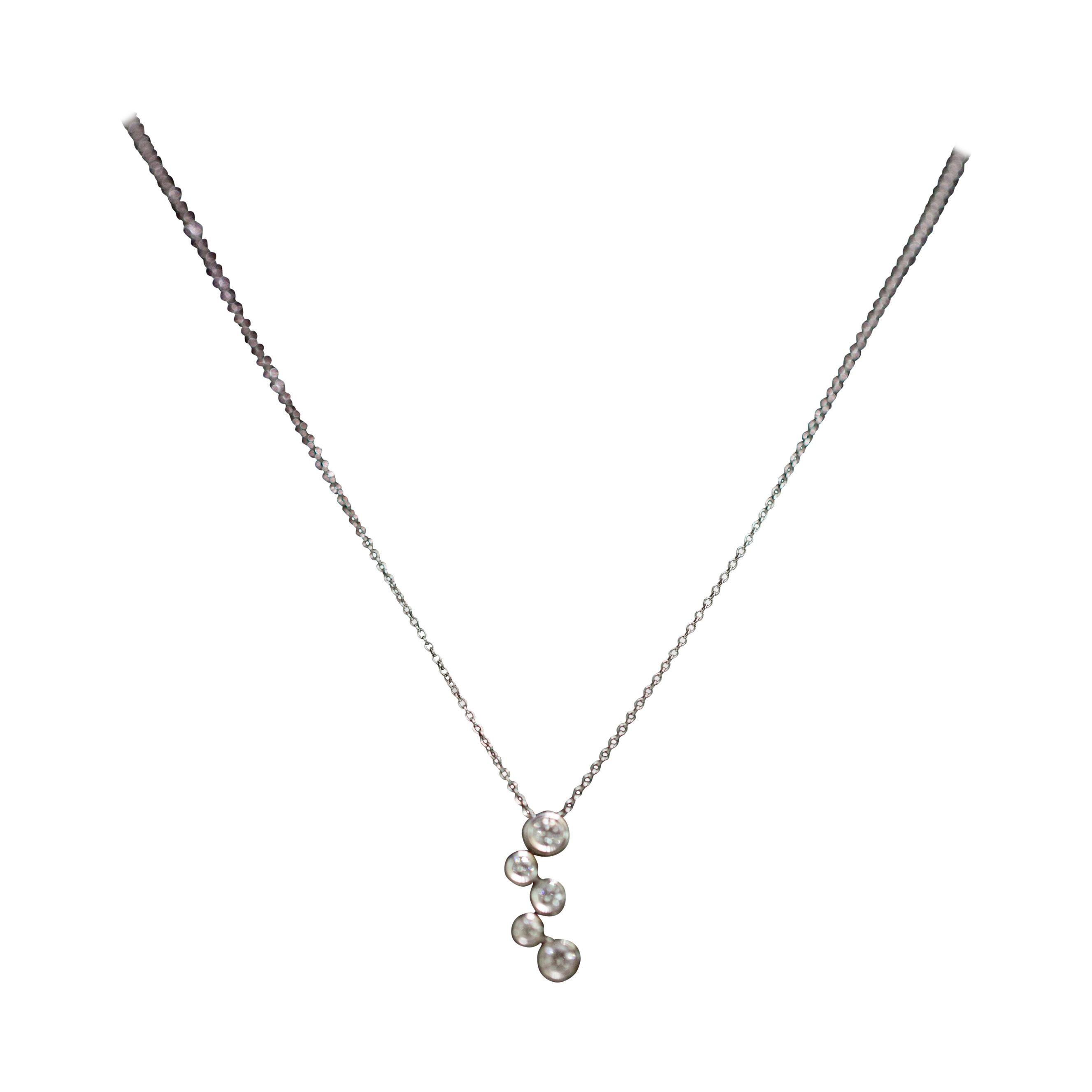 Tiffany & Co. Platinum Necklace with Diamond Pendant