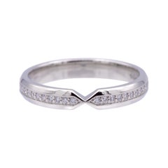 Tiffany & Co. Platinum Nesting Full Circle .14 ct Diamond 3mm Narrow Band Ring