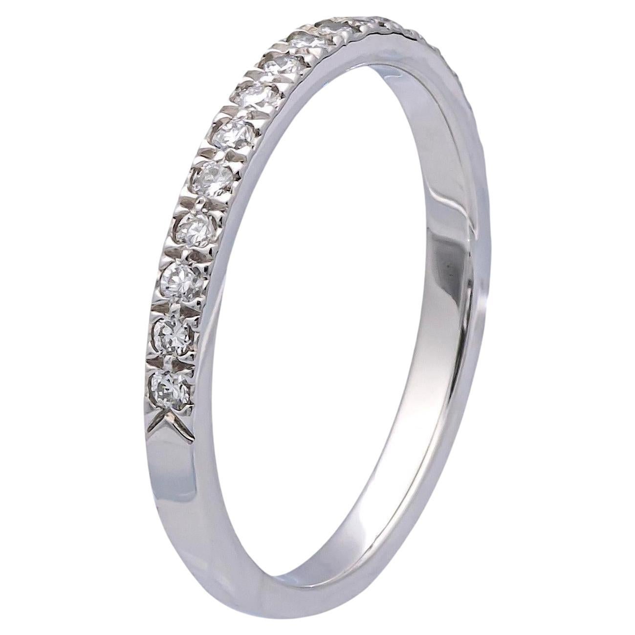 Tiffany & Co. Platinum Novo 0.18 Carats Total Half-Circle Band Ring For Sale