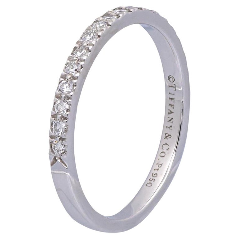 Tiffany and Platinum Novo 2mm cts Total Half-Circle Band