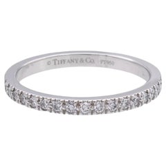 Tiffany & Co.  Platin Novo 2mm 0,36cts Total Full Circle Band Ring Größe 6