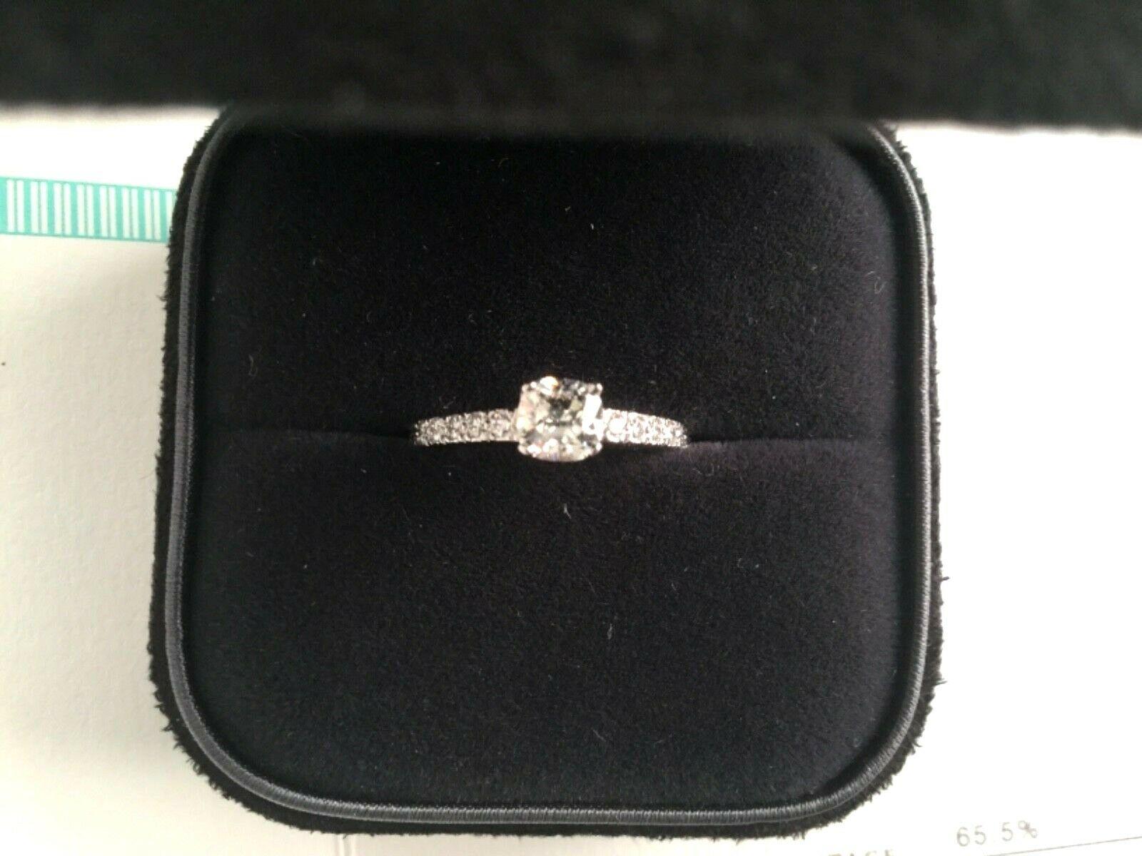 Cushion Cut Tiffany & Co. Platinum NOVO .40 Carat I VVS2 Diamond Engagement Ring
