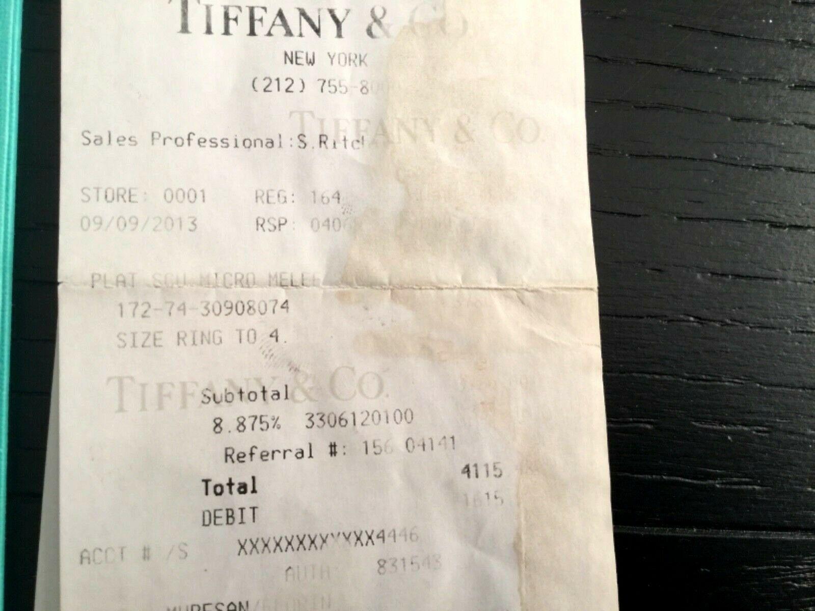 Tiffany & Co. Platinum NOVO .40 Carat I VVS2 Diamond Engagement Ring In Excellent Condition In Middletown, DE