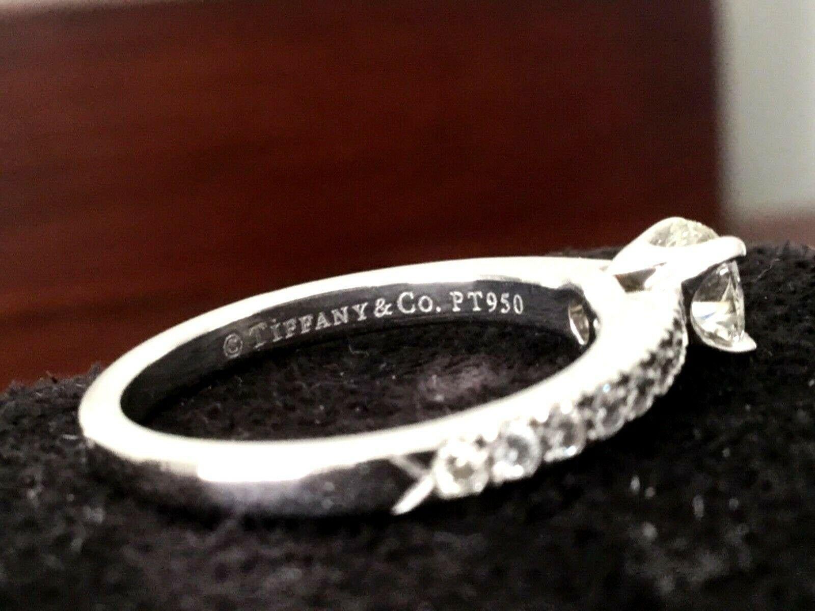 Tiffany & Co. Platinum NOVO .40 Carat I VVS2 Diamond Engagement Ring 2