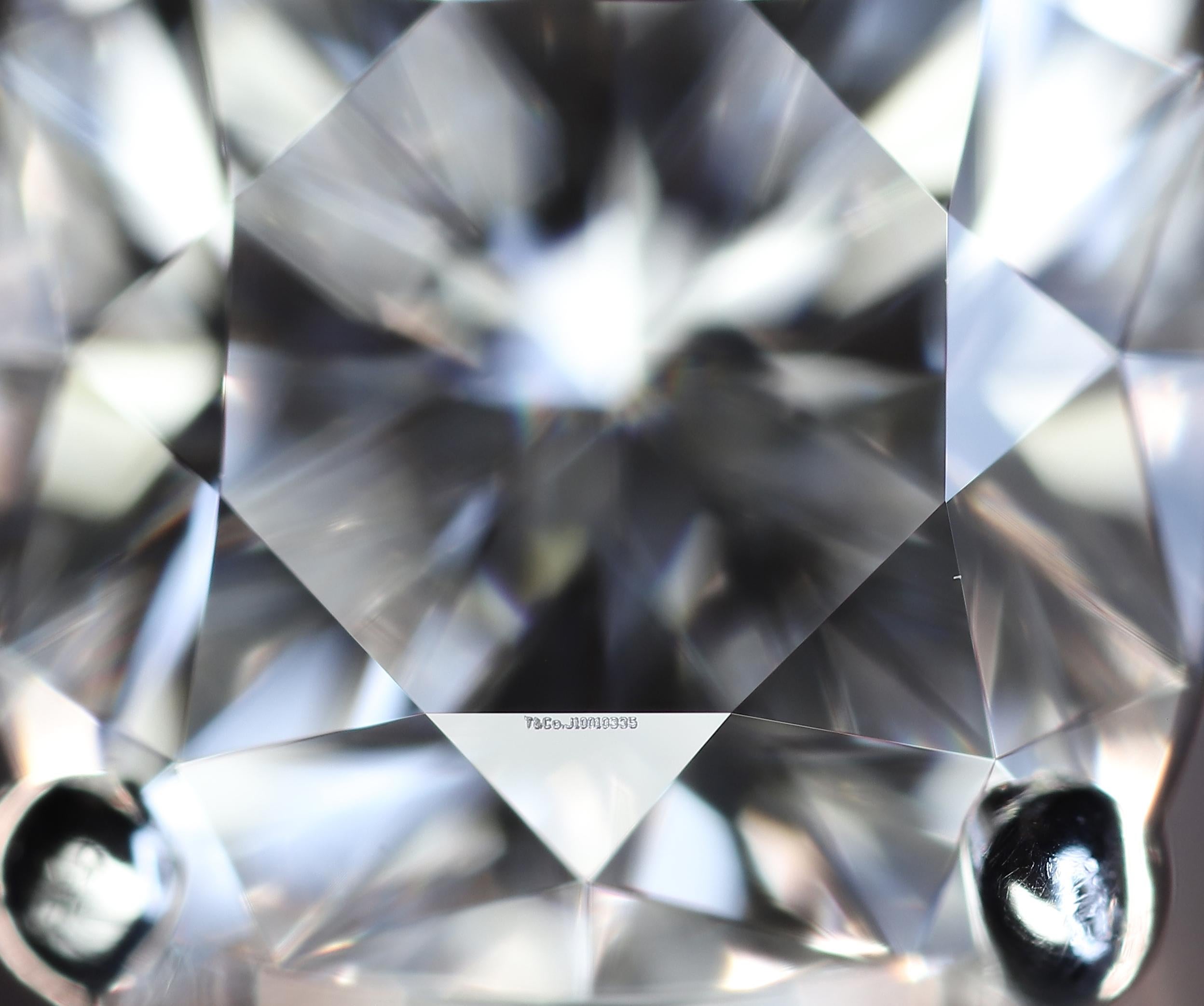Tiffany & Co. Platinum Novo Cushion Diamond Engagement Ring 0.59cts TW GVVS2 6