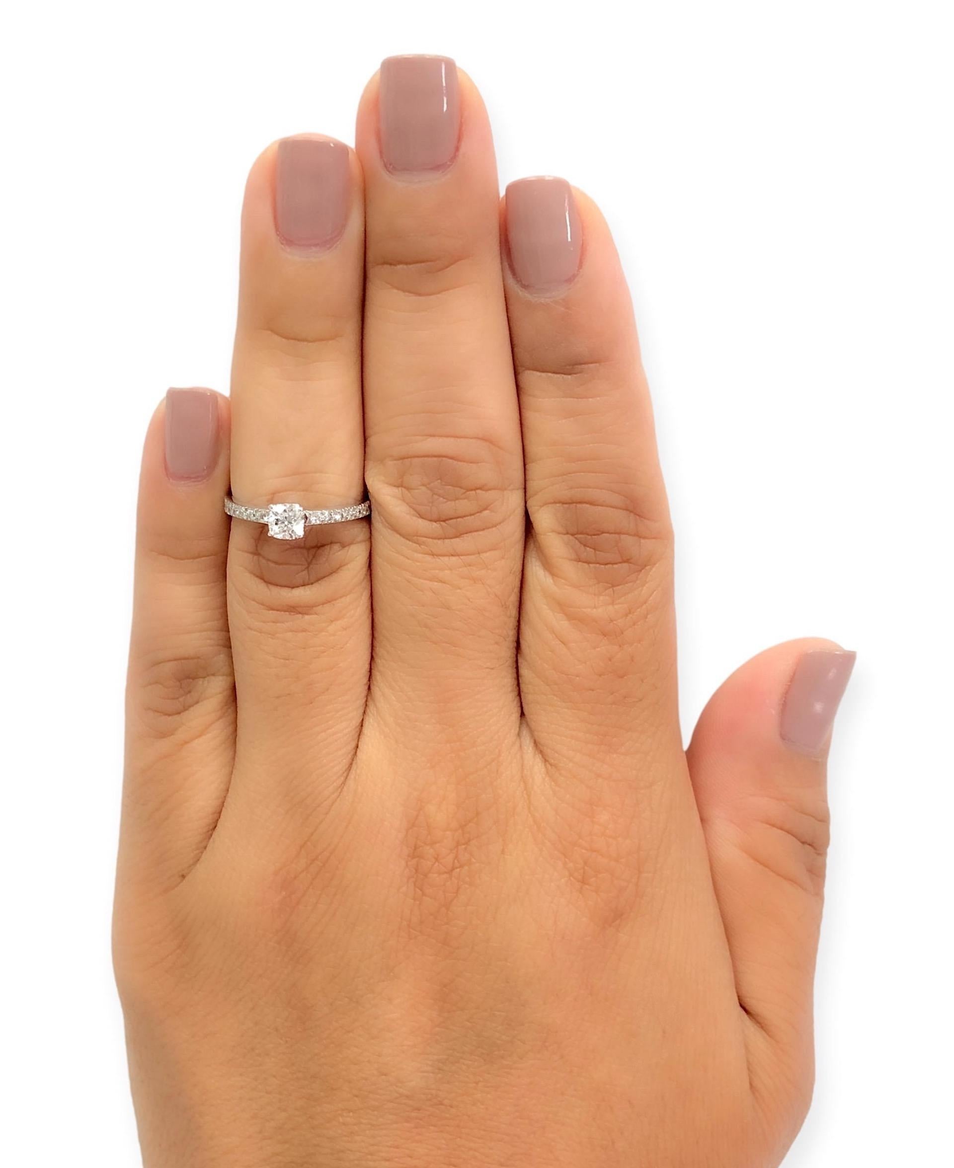 Tiffany & Co. Platinum Novo Cushion Diamond Engagement Ring 0.59cts TW GVVS2 2