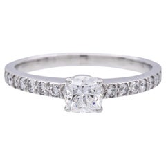 Tiffany & Co. Platinum Novo Cushion Diamond Engagement Ring 0.59cts TW GVVS2