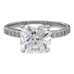Tiffany & Co. Platinum Novo Cushion Diamond Engagement Ring 2.35ct, TW I VS1