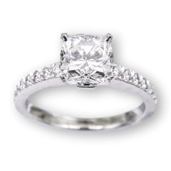 Tiffany & Co. Platinum Novo Diamond Engagement Ring Cushion 1.15ct HVVS2
