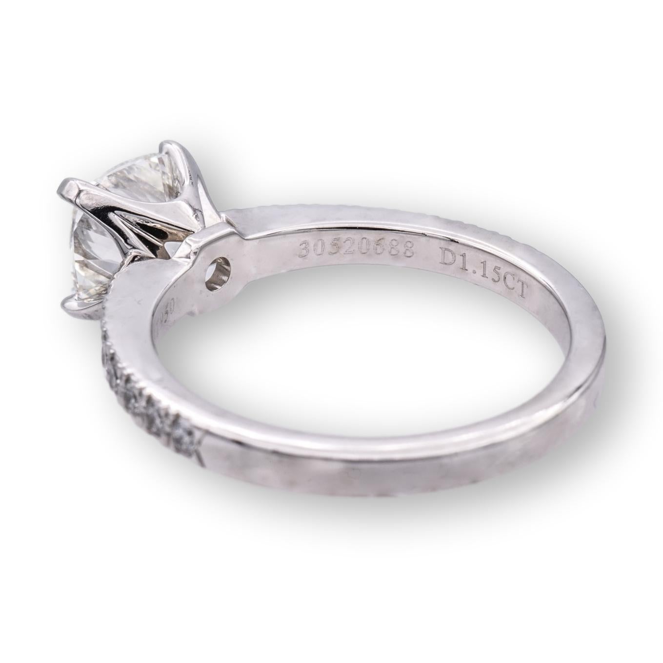 Modern Tiffany & Co. Platinum Novo Diamond Engagement Ring Cushion 1.15ct HVVS2