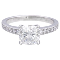 Tiffany & Co. Novo Bague de fiançailles en platine avec diamant coussin 1,15 carat HVVS2