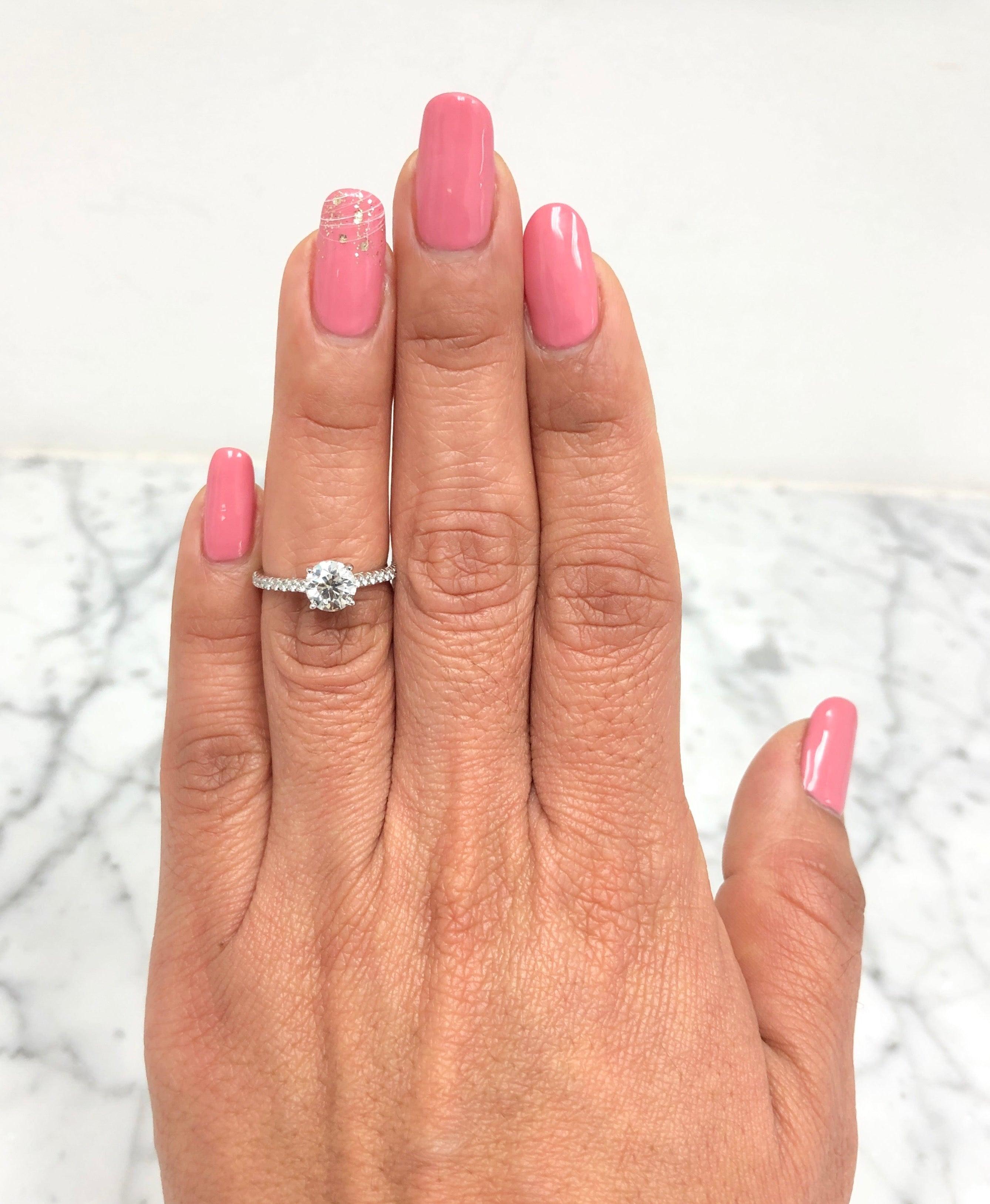 Tiffany & Co. Platinum Novo Diamond Engagement Ring with Round .95ct IVVS2 2