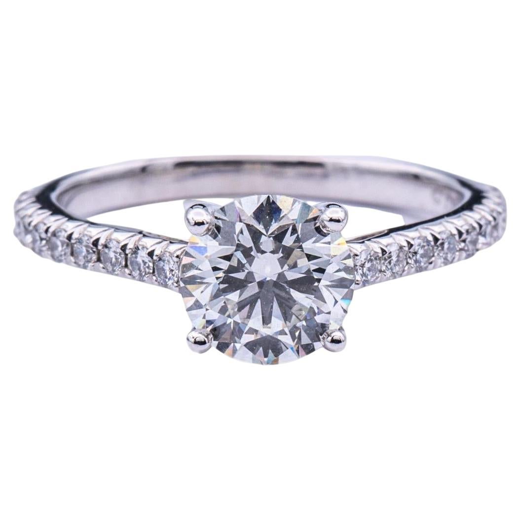 Tiffany & Co. Platinum Novo Diamond Engagement Ring with Round .95ct IVVS2