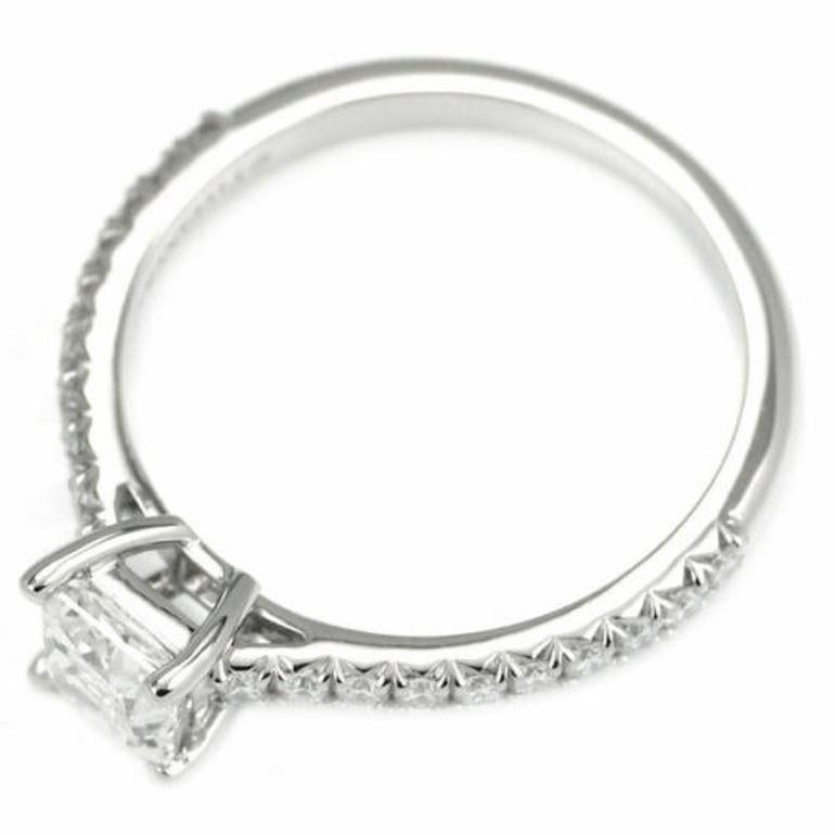 Taille princesse TIFFANY & Co. Bague de fiançailles Novo Princess Cut .52ct Diamond 7 en vente