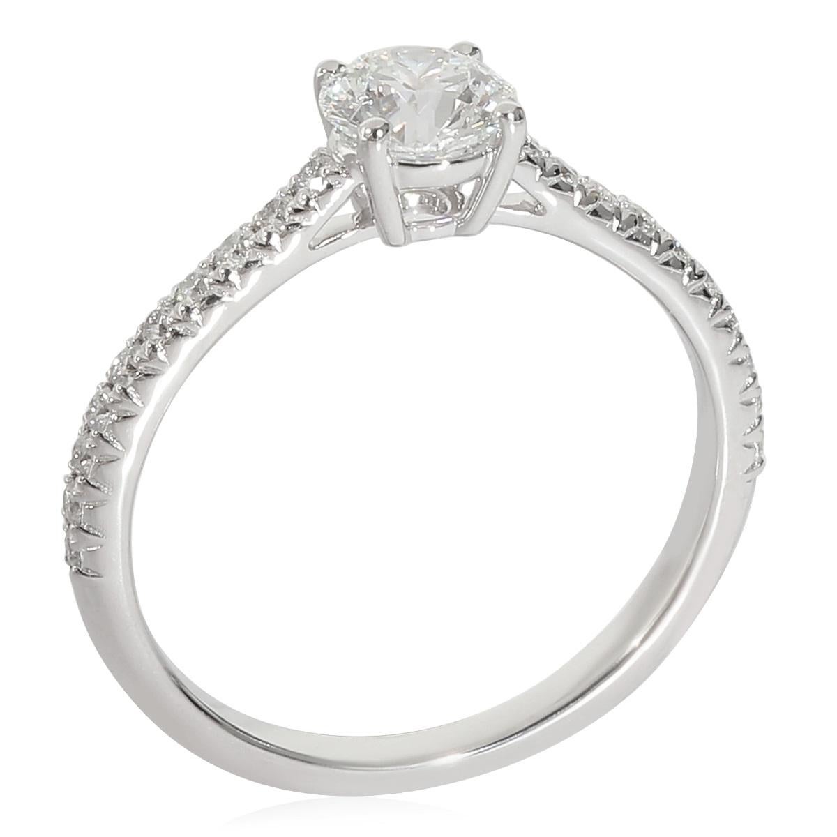 TIFFANY & Co. Platin Novo Verlobungsring 5,5,58 Karat Diamant im Rundschliff im Zustand „Hervorragend“ im Angebot in Los Angeles, CA