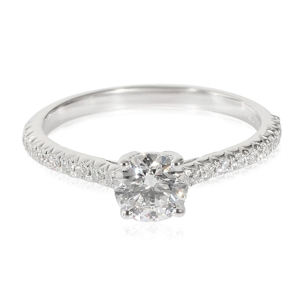TIFFANY & Co. Platin Novo Verlobungsring 5,5,58 Karat Diamant im Rundschliff Damen im Angebot