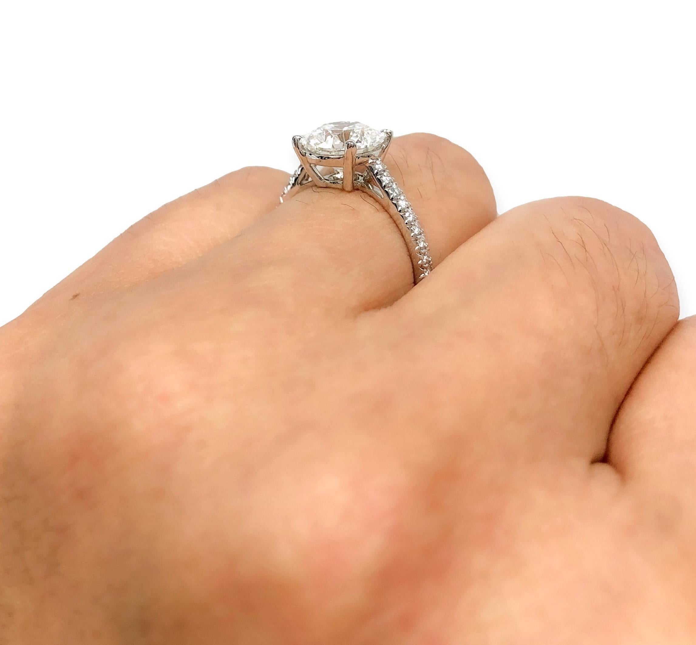 Tiffany & Co. Platinum Novo Round Diamond Engagement Ring 2.55 cts. TW GVS2 5