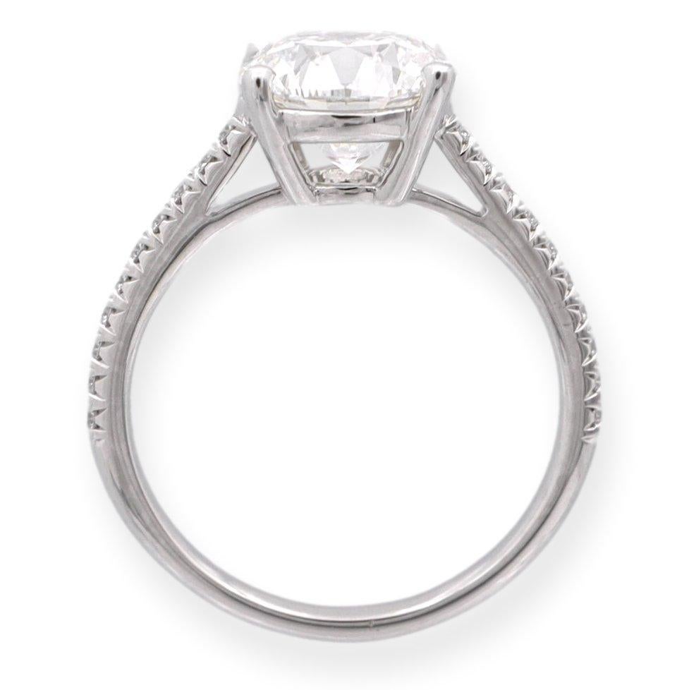 Women's Tiffany & Co. Platinum Novo Round Diamond Engagement Ring 2.55 cts. TW GVS2